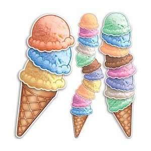  Ice Cream Cones Accent Punch Outs