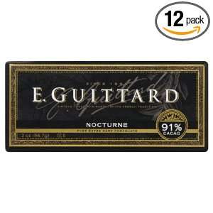 guittard Cacao Nocturne Extra Dark Chocolate 91 Percent, 2 ounces 