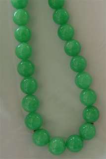 Best Love~~Stunning Green Jade Beads Necklace  