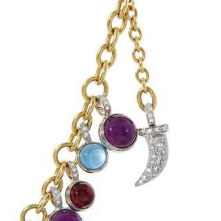 CASATO Made In Italy 15 CTW Amethyst 18K Gold Necklace Weight 49.8g 