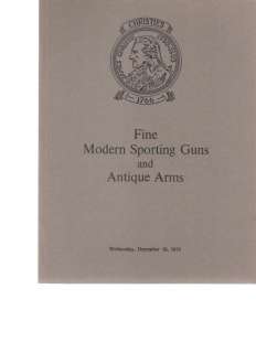Christies Auction Catalog Sporting Guns Antique Arms 74  
