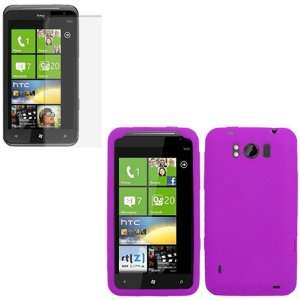  iFase Brand HTC Titan X310E Combo Solid Purple Silicon 