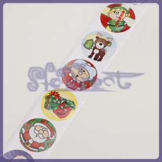   MAKE KIDS CRAFT DIY Roll Of 100pcs ASSORTED Holiday Christmas Stickers