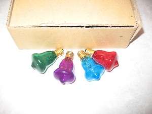 Box 25 Transparent Mixed colors C 7 Bell Christmas lights,  