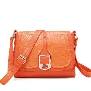   Shoulder Messenger Bag Sling Crocodile Fashion Women Orange 1170126 33
