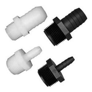  Straight Adapters 1/2in MPT x 1in Barb