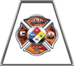 Firefighter Helmet Tetrahedrons Hazmat Maltese FD FF60  