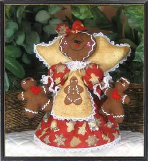 Primitive Gingerbread Tree Topper Angel~~