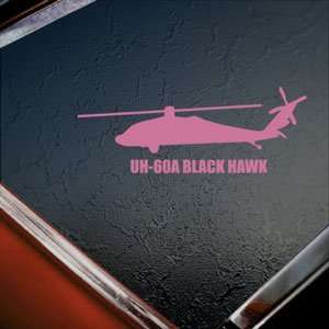  UH 60A BLACK HAWK Pink Decal Military Soldier Car Pink 