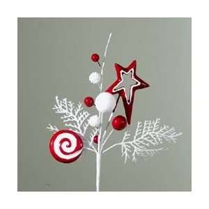  Club Pack of 18 Peppermint Twist Red & White Artificial 