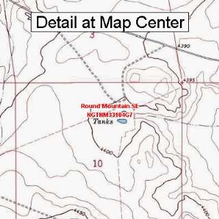 USGS Topographic Quadrangle Map   Round Mountain SE, New 