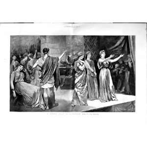   1883 FINE ART GREEK PLAY LONDON DRAWING ROOM THEATRE