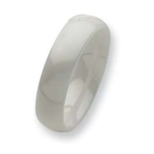  Ceramic White 8mm Polished Band CER8 9 Jewelry