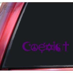  COEXIST   Promote Peace Vinyl Decal Sticker   Purple 