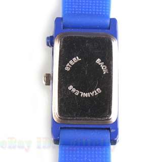 6x Womens Elegant Blue Charms Silica Gel Electronic Wristwatch 24cm 