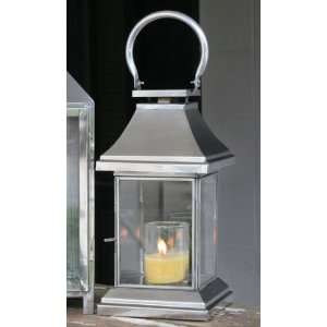   Polished Stainless Steel Coach Light Candle Lantern