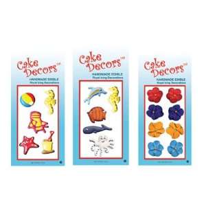 Cake Decors Summer Theme   6 Pack Assorted  Grocery 