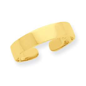 New Beautiful 14k Gold Adjustable Polished Adjustable Toe Ring  