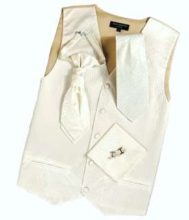Elegant Ivory Paul Malone Tuxedo Vest Set.