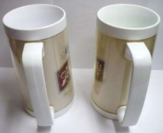 Lot of 2 Clean Vintage Thermo Serv & Plastic Mug, Schlitz Beer, Great 