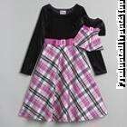 Girls Dollie and Me Dress Pink Black Long Slv NWT 3 4 3T 4T