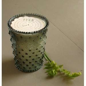  Simpatico Fern Hobnail Glass Candle