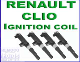 RENAULT CLIO IGNITION COIL PACK PENCIL TYPE set X4 NEW  