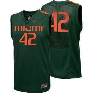 Miami Hurricanes Nike Green Youth #42 Replica 2011 2012 Basketball 