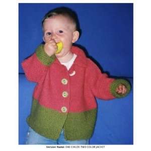  Mac & Me Childs Two Color Jacket Knitting Pattern By The 