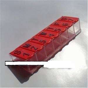  Home Care Pill Box Organizer Color Red  Made in the Usa 