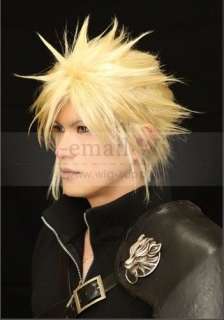 Cloud from final fantasy Short Golden cos Cosplay Party Hair Wig RW61 