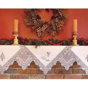  Heritage Lace Christmas Snow Place Like Home Mantle Scarf 