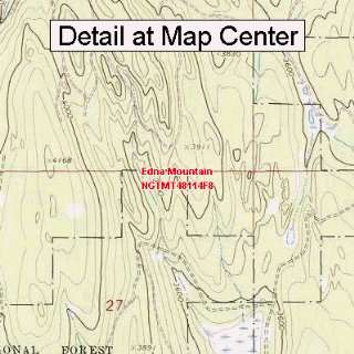  USGS Topographic Quadrangle Map   Edna Mountain, Montana 