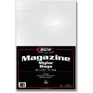  50 MAGAZINE SIZE MYLAR COMIC BOOK BAGS SLEEVES 2 MIL