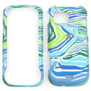 Samsung Mythic A897 Blue/Green Zebra Print Hard Case/Cover 