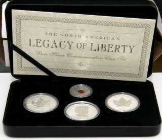   Silver Coin Set   Canadian Legacy of Liberty   4 Coins Collectors Set