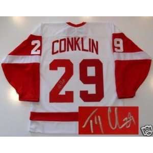  Ty Conklin Autographed Jersey   2009 Cup Sports 