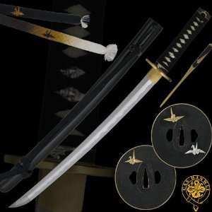 Paper Crane Wakizashi Tamahagane Steel Blade Superior Hamon And Polish 