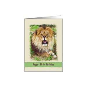  Birthday, 49th, Roaring Lion Card Toys & Games