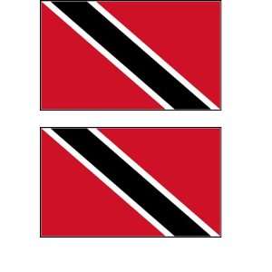 2 Trinidad and Tobago Flag Stickers Decal Bumper Window 