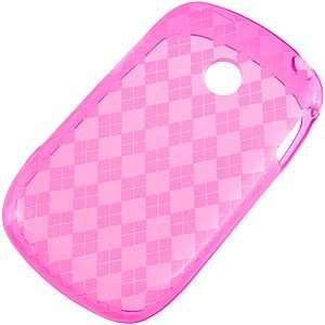  TPU Skin Cover for LG 800G, Argyle Hot Pink Cell Phones 