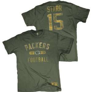 Bart Starr Reebok Vintage Green Name and Number Green Bay Packers T 