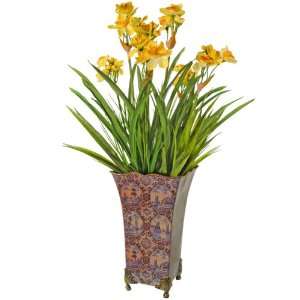  Forever Silk 17 SP5208 Mini Daffodil in Metal Planter 