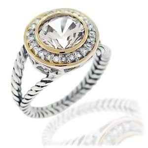 Bling Jewelry Sterling Silver Gold Vermeil pave Round CZ Double Cable 