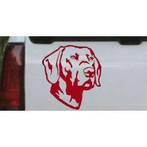 Labrador Retriever Animals Car Window Wall Laptop Decal Sticker    Red 