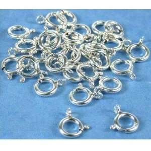  30 Sterling Silver Spring Ring Clasps 7mm Chain Part Arts 