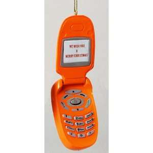  Orange Merry Christmas Musical Cell Phone Ornament