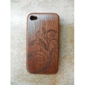  Flower   Iphone 4g Wood Cases  Wood Case for Iphone 4g 