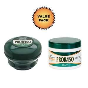 Proraso Shaving Soap 5.2 oz (147 g) + Proraso Pre and Post Shave Cream 