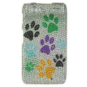   Cool Stylish Multi Dog Paws Diamond Design for Motorola DROID RAZR